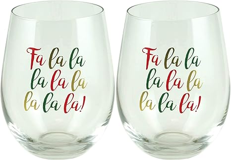 Christmas Wine Glasses Without Stems Wine Glasses Amazon De Kuche Haushalt