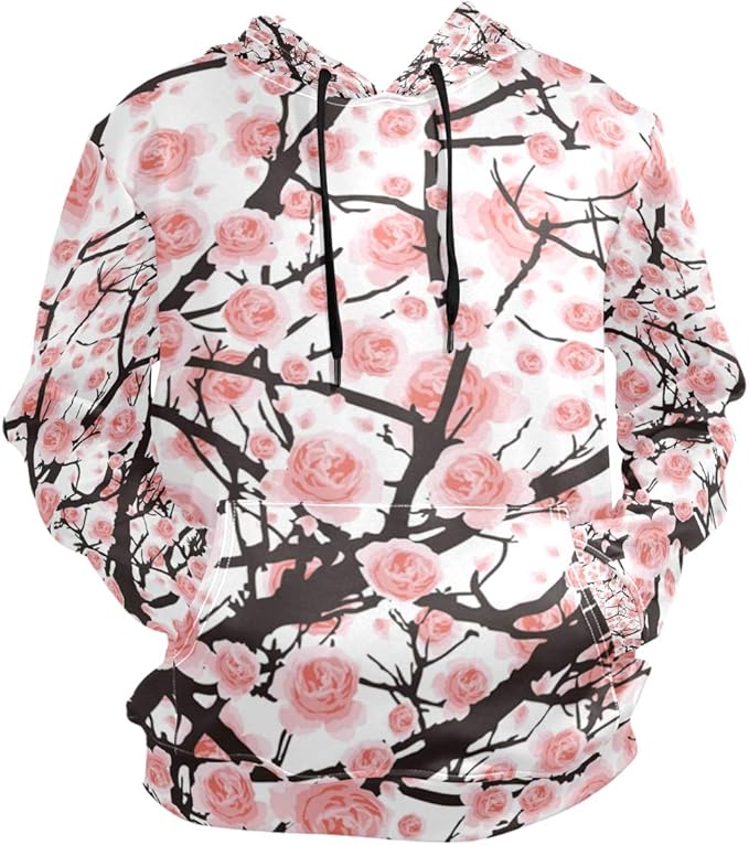 Men's Hoodies Sweatshirt Flower Sakura Tree Cherry Blossom