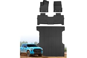 Floor Mat 5.5 FT Truck Bed Liner for Toyota Tundra Crew Max Cab 2022 2023 2024 2025 2026: TPE All Weather Full Set Carpet Non
