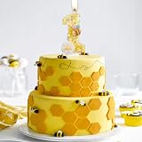 mciskin Flower Bee Number 2 Candle Yellow Glitter for Cake Birthday view 5