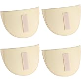 Ajcotahm 2 Pairs Set-in Shoulder Pads for Women Clothing, 1.5cm Thick Breathable Sponge Pads, No-Sewing Required Anti-Slip Detachable Shoulder Enhancer for Blazer Suit Shirt (Flesh Color)