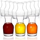 Acshio Set of 12 Wine Carafe Glass, 6 Oz Single Serving Mini Decanters for Individual Pours, Small Individual Carafes for Wine, Tasting, Champagne, Juice, Bars, Restaurants