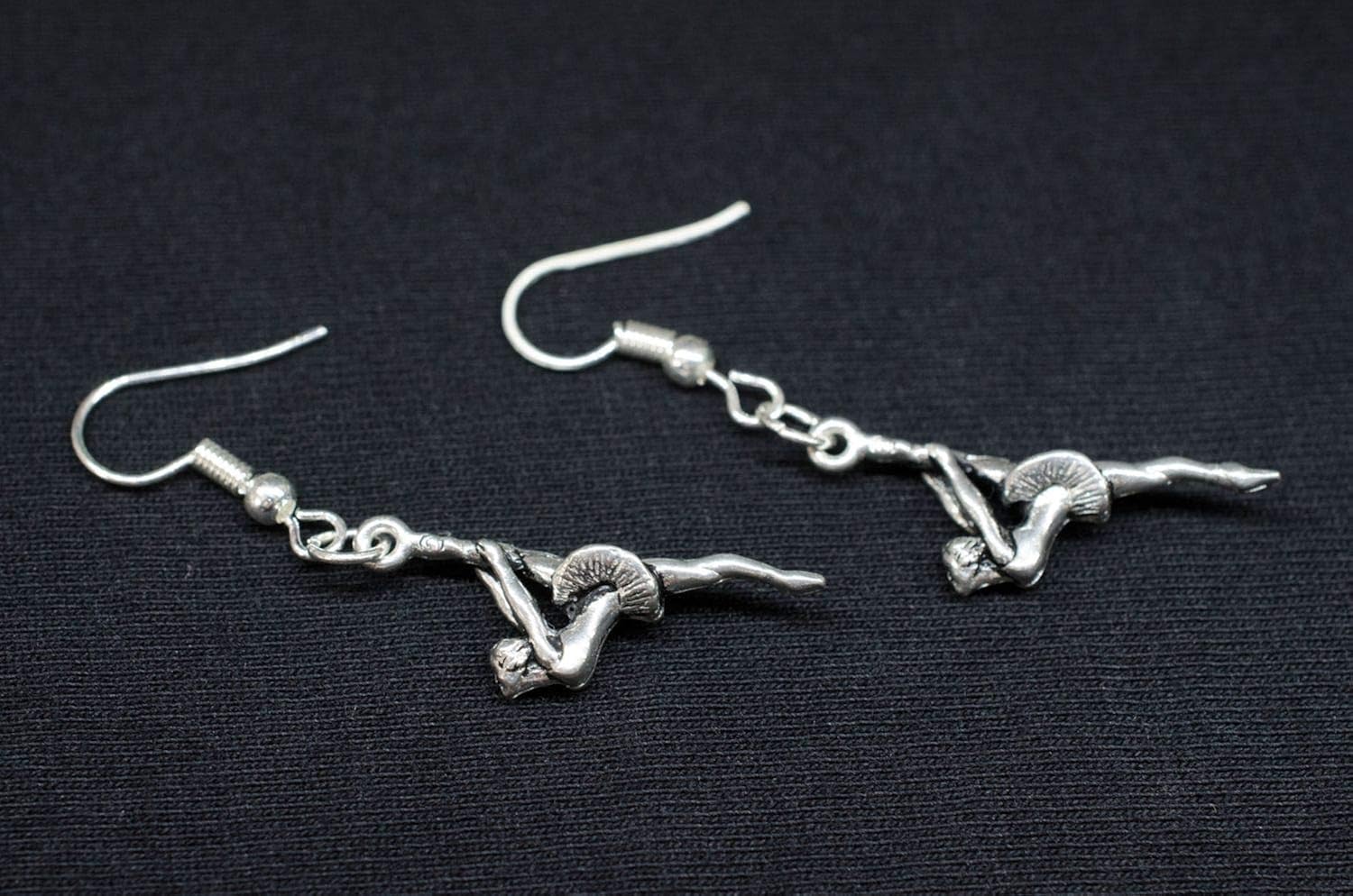 Ballerina Earrings Miniblings Ballet Dancer Dance Tutu Silver Plated, 25mm - Image 4
