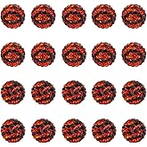 OLYCRAFT 20Pcs 12mm Rhinestone Clay Beads Basketball Rhinestone Beads Crystal Bead Clay Pave Bead Disco Ball Diamond Stone for Necklace Bracelet Jewelry Making Party Decoration - 1.4mm Hole