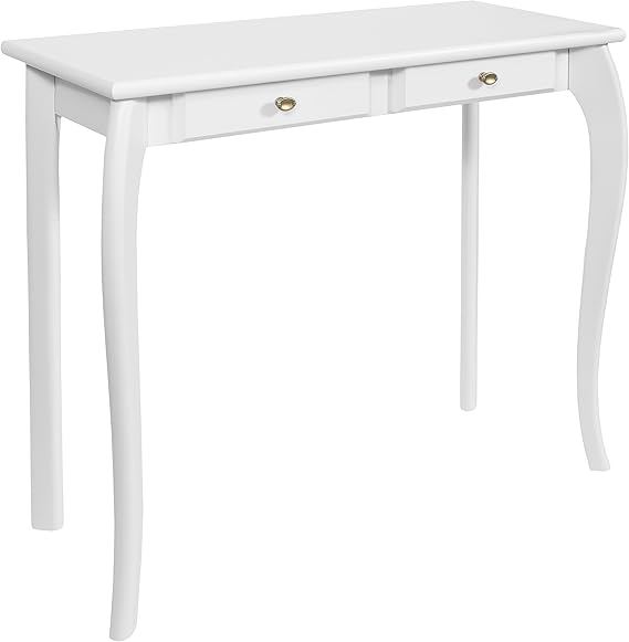 Weiß Konsolentisch mit 2 Schubladen: Amazon.de: Küche & Haushalt