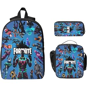 PYBUE Game Backpack With Lunch Bag Box And Pencil Case Gamer Lovers Backpacks Back Pack Laptop Bag Outdoor Sports Rucksack Fo