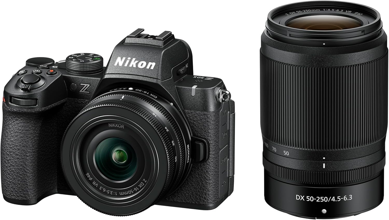 Nikon Z50 II with Two Lenses | Compact mirrorless Stills/Video Camera with Easy Color presets and Wireless Photo Sharing | Nikon USA Model