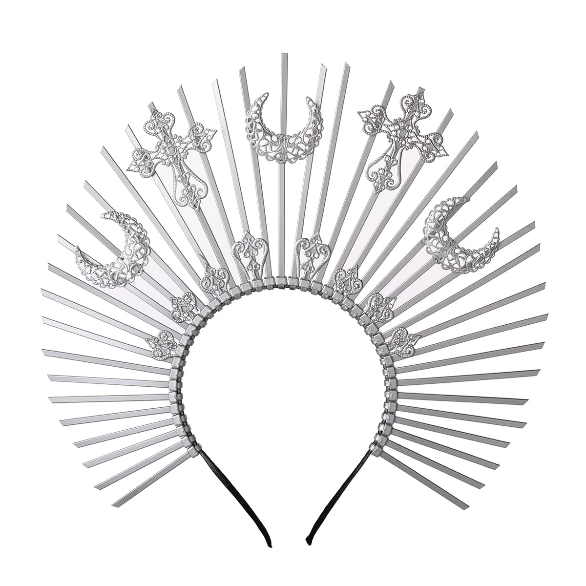 COSDREAMER women Golden Flower Sheep Horn HairBand Gothic Headwear Costume Steampunk Cosplay (C)