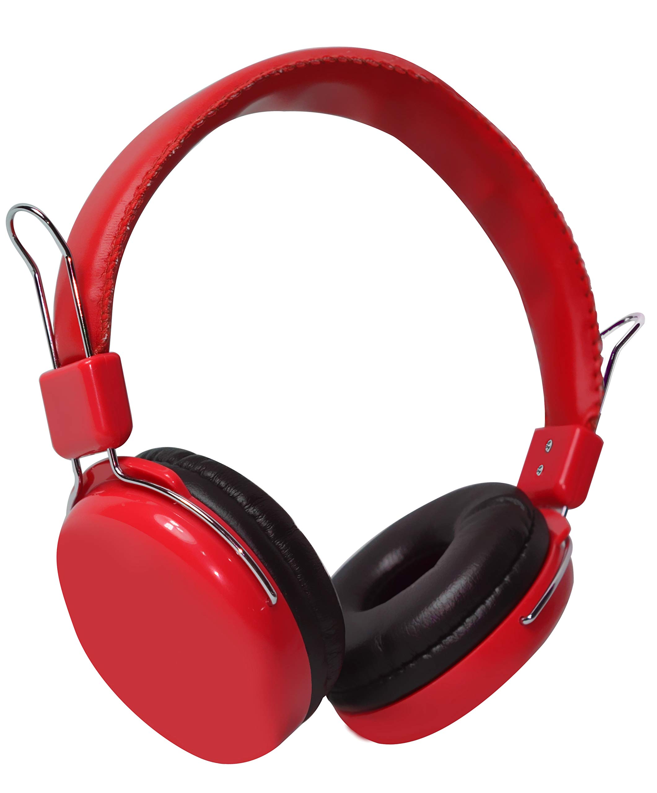 Vakoss headphones with microphone and pull-out cable red