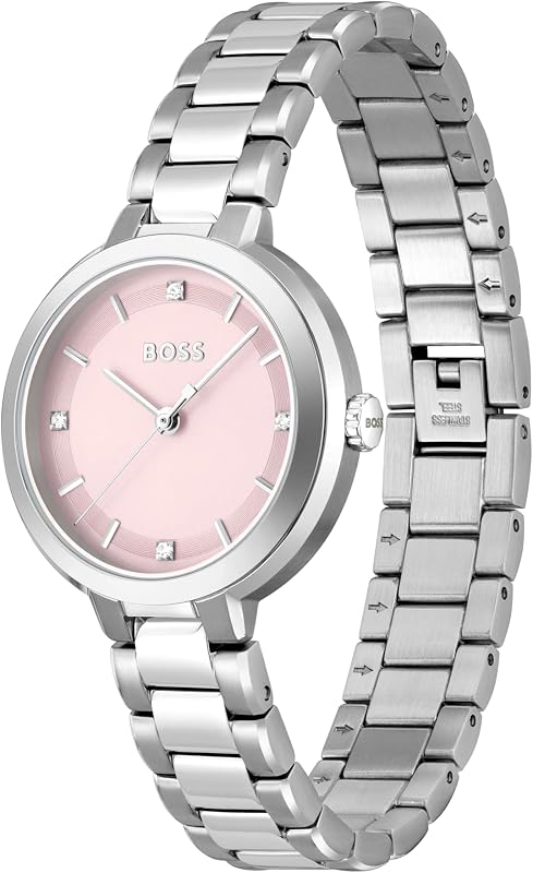 Reloj con Movimiento de Cuarzo de Tres Manecillas para Mujer Colección Sena con Correa de Acero Inoxidable Plateada - 1502757