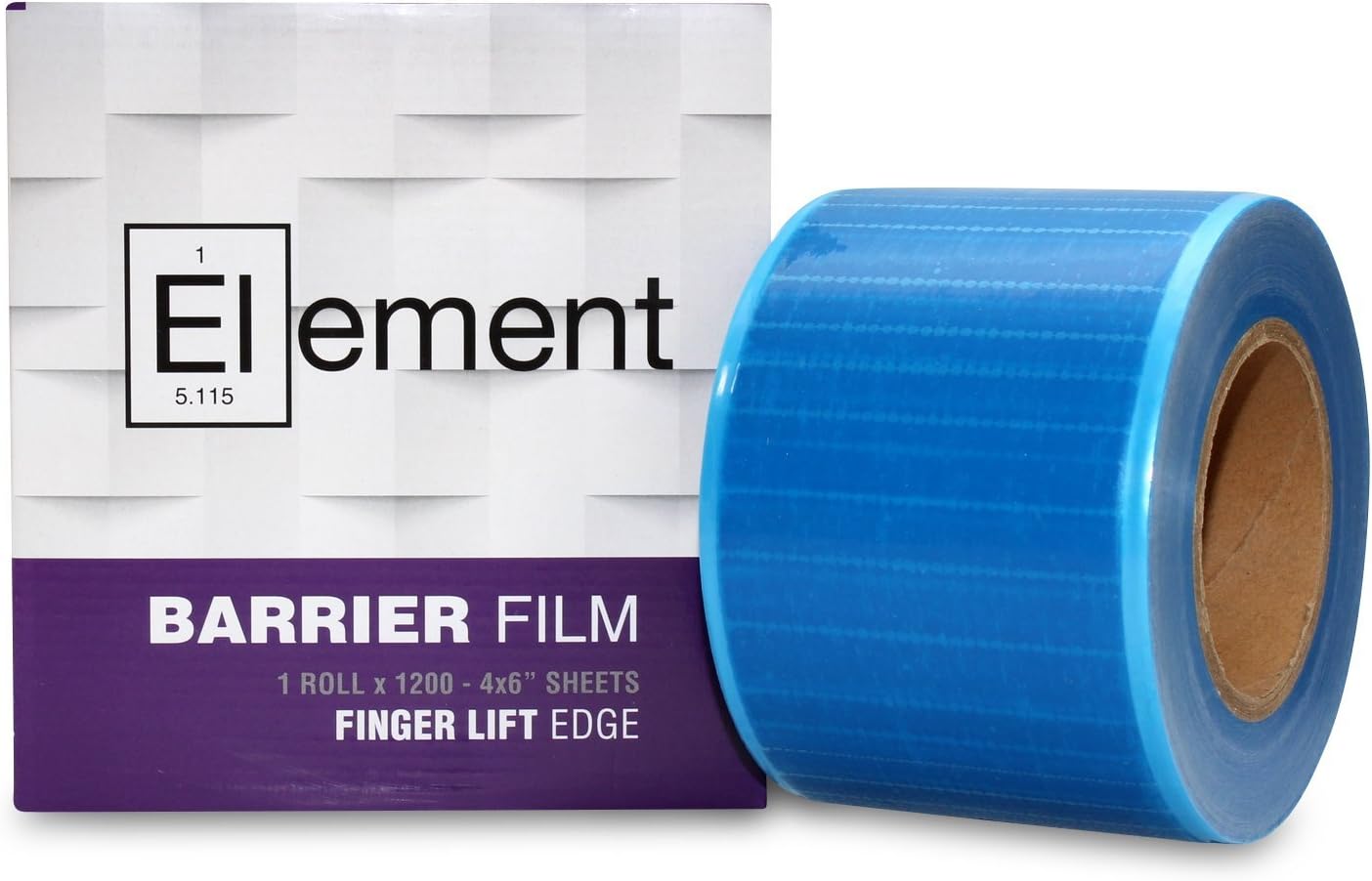 Element Blue Barrier Film Roll with Dispenser Box - 1200 Perforated 4x6 Sheets