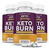 Justified Laboratories Keto Advantage Keto Burn - 60 Capsules, Pack of 3 - Ketogenic Support from Apple Cider Vinegar, Green Tea Leaf, Vitamin C, Vitamin D3 &amp; Extra Virgin Olive Oil - 90 Servings