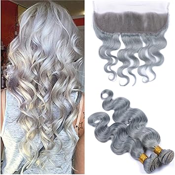 Amazon Com Tony Beauty Hair Silver Gray Human Hair Virgin