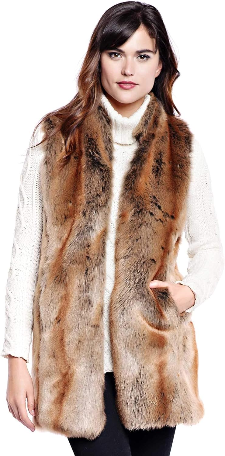 Donna Salyers' FabulousFurs Coyote EveryWear Faux Fur Vest (S