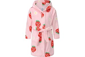 SGMWVB Kid Fleece Hooded Robes Girls Bathrobes Boys Soft Plush Sleepwear Toddler Fuzzy Pajamas