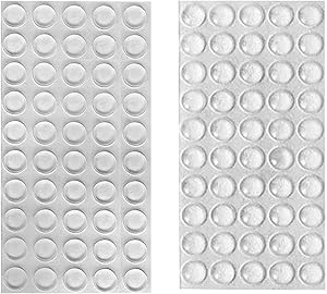 huangzhao Rubber Stoppers Clear Rubber Feet Adhesive Bumper Pads Cabinet Door Bumpers 100PCS Self Stick Bumpers Sound Dampening for Drawers, Glass Tops, Cutting Boards, Picture Frames, Small Furniture