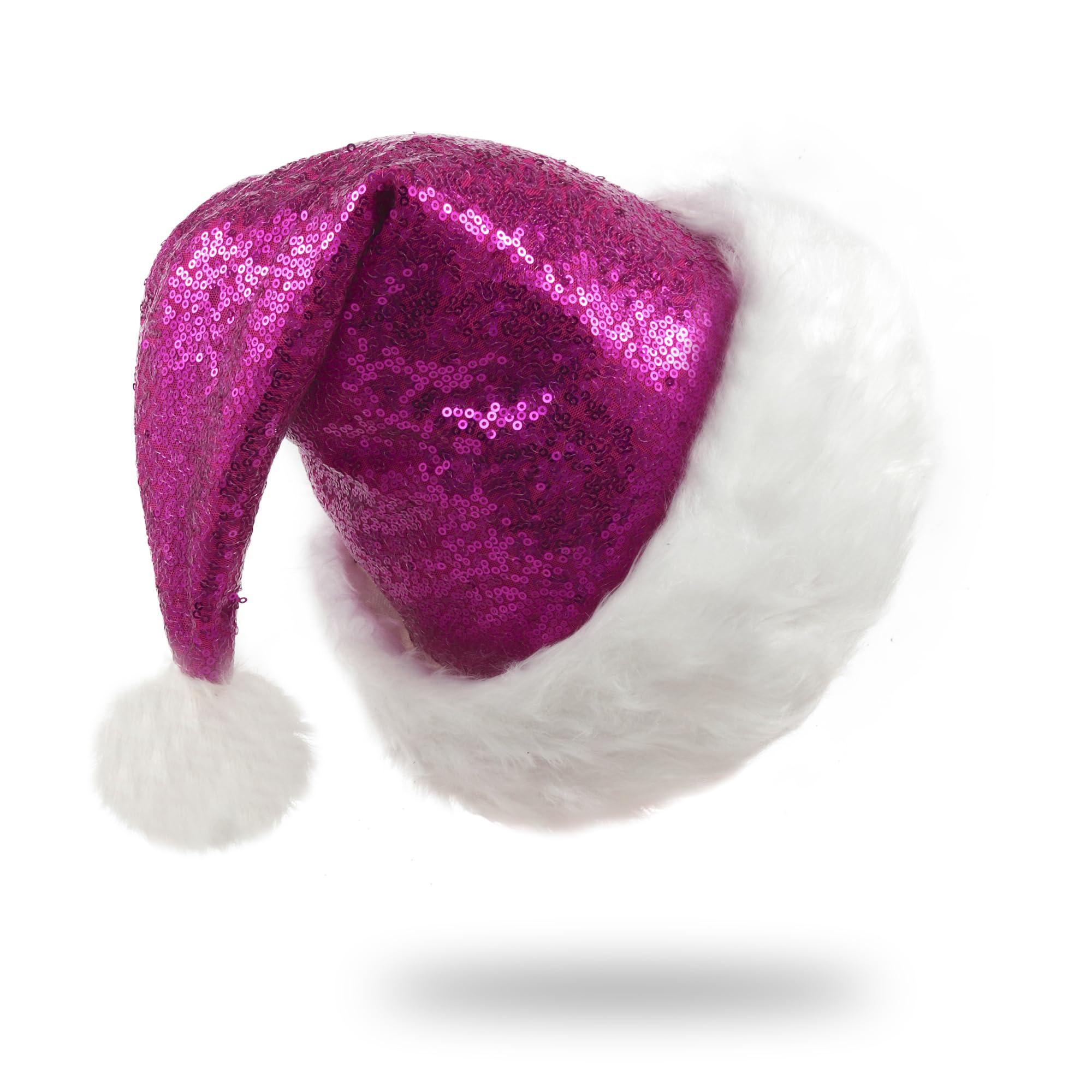 Photo 1 of Eoocan Sequin Christmas Hat for Adult Unisex Thicken Comfortable Santa Hat for Christmas New Year Festive Theme Party Supply