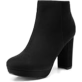 DREAM PAIRS Women's Stomp High Heel Ankle Boots