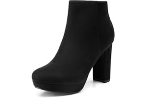 DREAM PAIRS Women's Stomp High Heel Ankle Boots