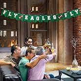 Fly Eagles Fly Banner - Eagles Birthday Party Decorations Banner - Football Game Day Decor, Eagles Party Decoration SuppliesGreen