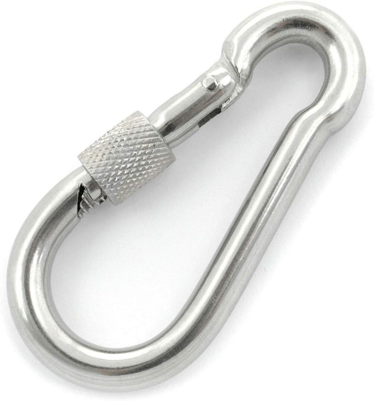 10 pcs Steel Spring snap Hook Carabiner galvanised 6 x 60mm with Screw Lock, #03 - 6 Mm, #02 - 10 pcs - Image 3
