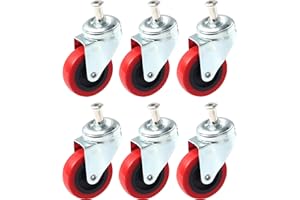 Online Best Service 6 Pack Heavy-Duty 2.5" Swivel Caster Wheel Creeper Service Cart Stool Post Mount