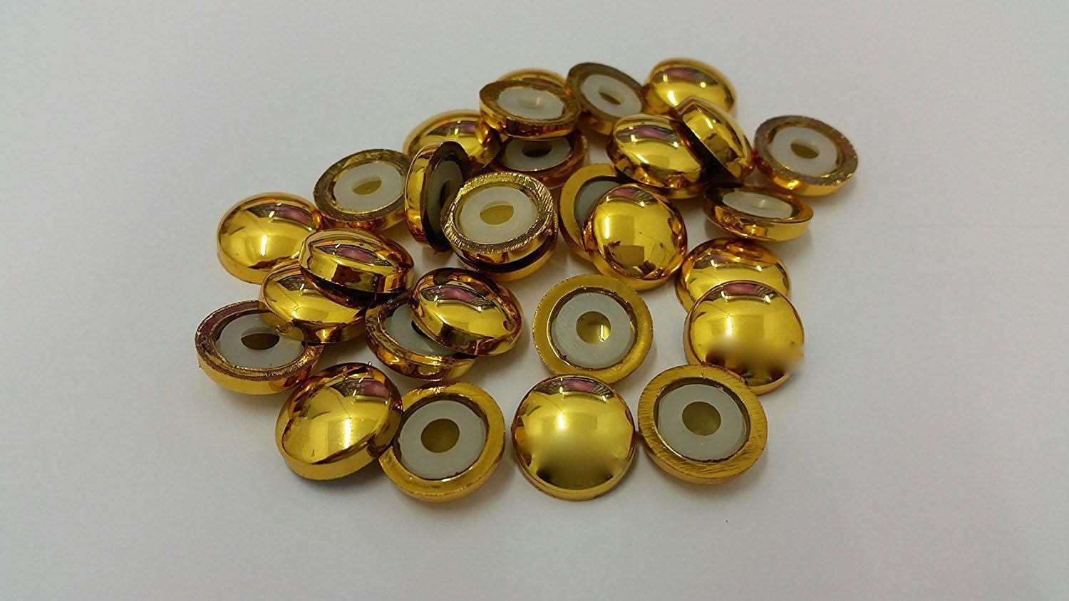 HARDWARE FOR YOU LTD GOLD PLASTIDOME SCREW SNAP ON COVER CAPS (4)