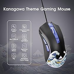 HITIME XVX Wired Gaming Mouse, 12000 DPI RGB Mouse