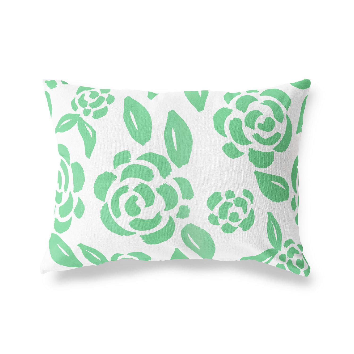 BonaMaison Decorative Cushion Cover, Petrol Green-White Throw Pillow Covers, Home Decorative Pillowcases for Livingroom, Sofa, Bedroom, Size: 45X60 Cm - Designed and Manufactured in Turkey