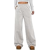 Aleumdr Womens Wide Legs Sweatpants Fleece Lined High Waisted Baggy Pants 2026 Trendy Casual Athletic Joggers with Pockets