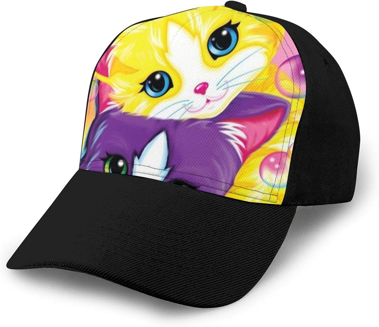 Two Cute Cats Baseball Cap Adjuetable Fashion Funny Sport Hat for Men