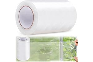 WARMFARM 6 Mil Greenhouse Plastic Sheeting Tape,8" x108' Greenhouse Repair Tape, Waterproof and UV Resistant Plastic Sheeting Tapes for Green house,Strong Weatherproof Polyethylene Film Tapes (8" x108')
