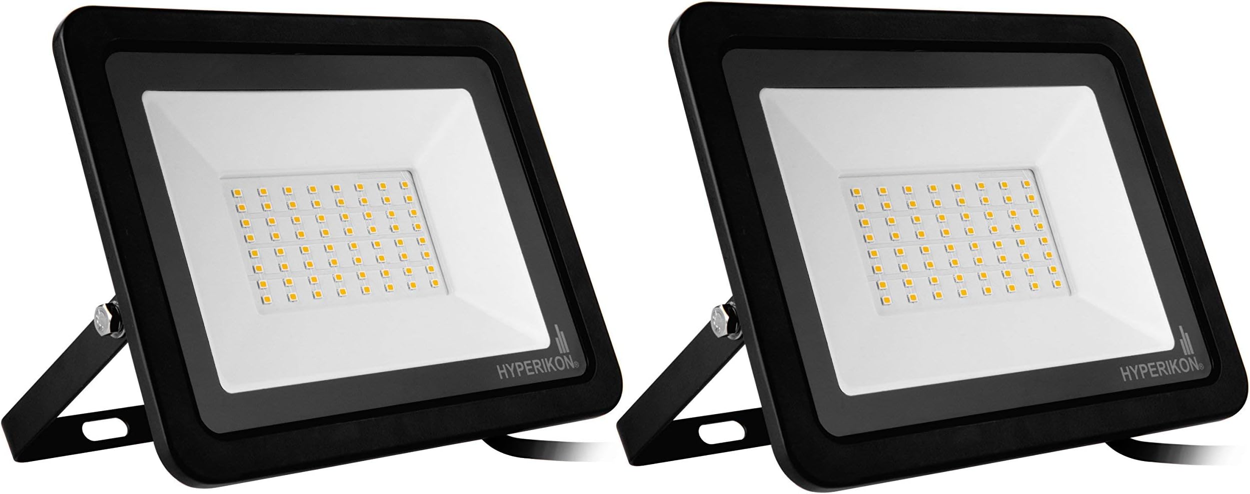 Hyperikon LED Flood Light, 50W Rotatable Bracket Mount (750 Watt HID HPS Replacement), Super Bright Outdoor Lighting, IP65 Waterproof, UL, DLC, Crystal White