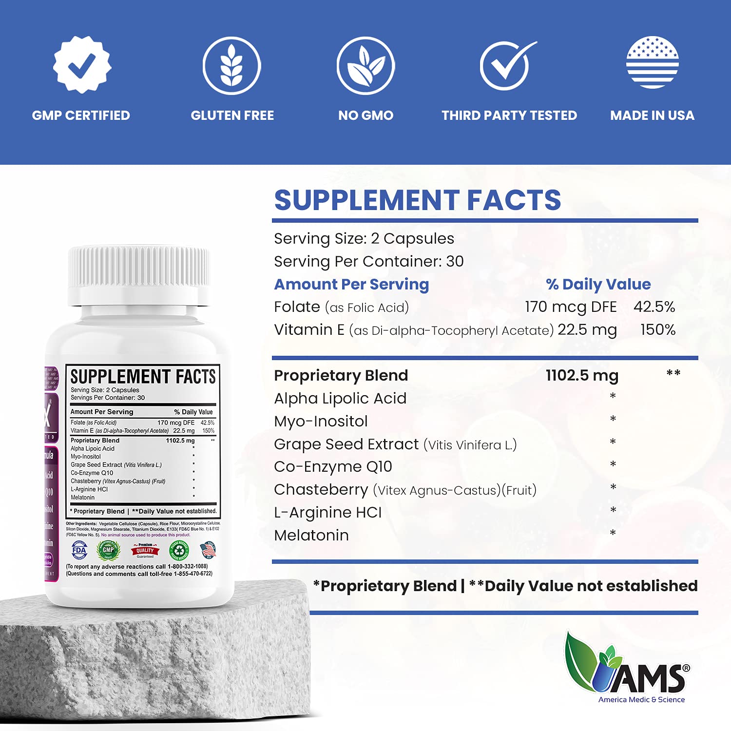 Mua America Medic & Science OVAMax Prenatal Vitamins for Women (120