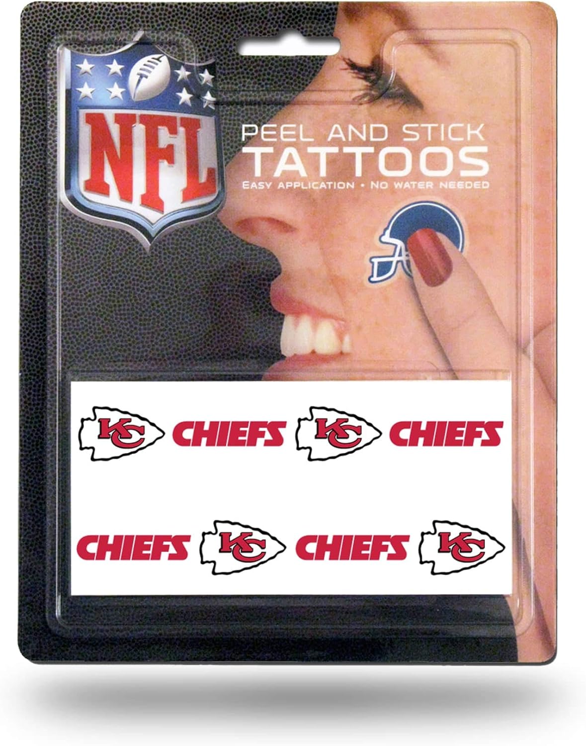 NFL Rico Industries Face Tattoos, 8-Piece Set, Kansas City Chiefs : Football Apparel : Clothing