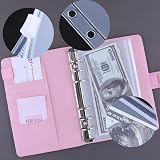 HAUTOCO A6 Budget Binder with Zipper Envelopes Pink - Money Organizer view 7