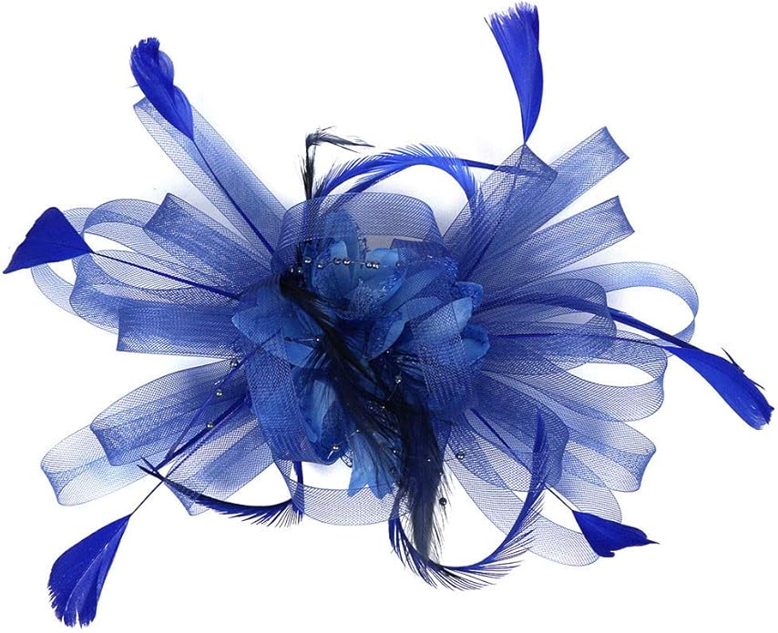 braut haarschmuck blau
