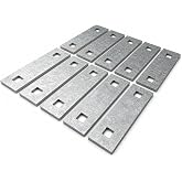 Stationary Dock Washer Plate 10 PCS, Dock Hardware Galvanized Steel Washer Plate, 1.5x5" Floating Boat Dock Washer Plate with 1/2" Holes, Thickness 6mm, Ideal for Dock Maintenance - NO Carriage Bolts