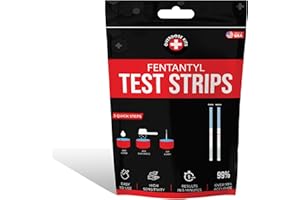 OVERDOSE KITS Fentanyl Test Strip Kit - includes 10 Fentanyl Test Strips, Mixing Container, 10mg Spoon and Instructions - 10 Pack