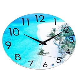Beach Decor 12" Outdoor Clock Waterproof - Coastal