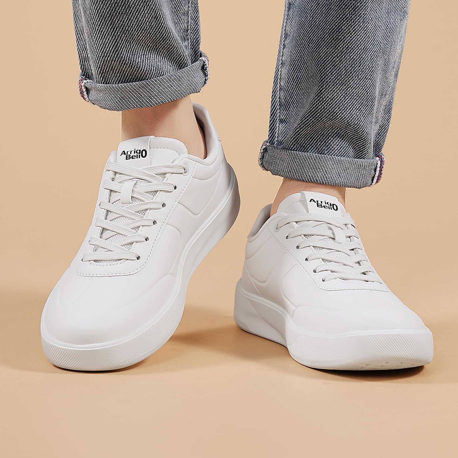 ARRIGO BELLO Sneaker Schuhe Herren Freizeitschuhe Leichtgewicht Walkingschuhe Bequem Sportschuhe Strapazierfähigen 6401 Weiß EU43 3