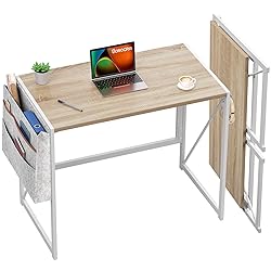 SOROGRA Folding Desk with Storage Pocket for Small