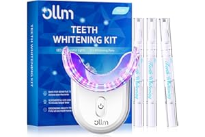 OLLM Teeth Whitening Kit for Sensitive Tooth: Professional Whitening Gel Pens Strips Dental kit, 32X LED Light White Personal Care Products, 35% Carbamide Peroxide Whitener, Beauty Tools for Home