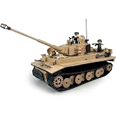 General Jim's WWII German Tiger Tank 131 Historical Military Brick Building Blocks Set, 1,018 Pieces, 1:24 Scale, Rotating Turret, Adjustable Cannon, Compatible with Major Brands, GJ-GT131