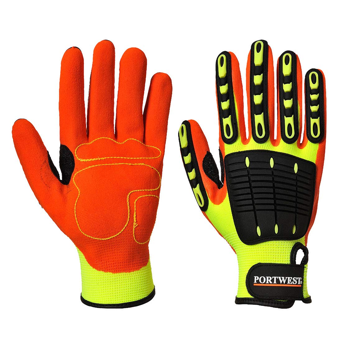 Portwest A721 Lightweight Anti Impact Grip Glove Yellow/Orange, 3X-Large, Yellow / Orange, 3XL