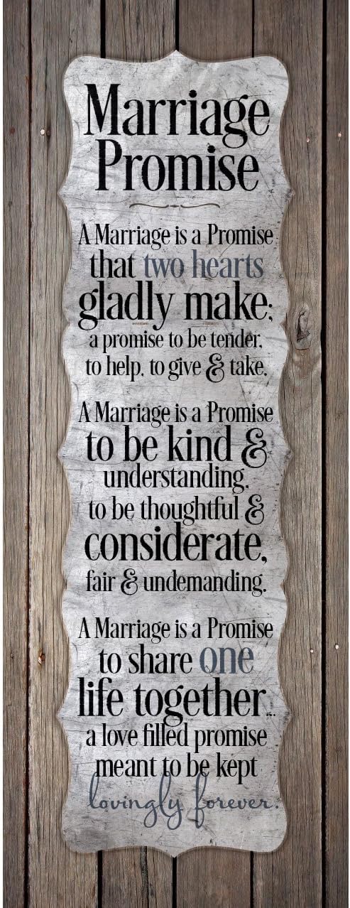 Dexsa Marriage Promise.New Horizons Wood Plaque