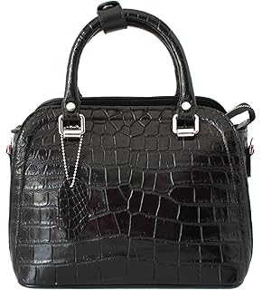 black croc skin bag