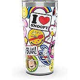 Tervis Traveler Peanuts - Sticker Collage Made in USA Double Walled Insulated Tumbler Travel Cup Keeps Drinks Cold & Hot, 20oz, Stainless Steel
