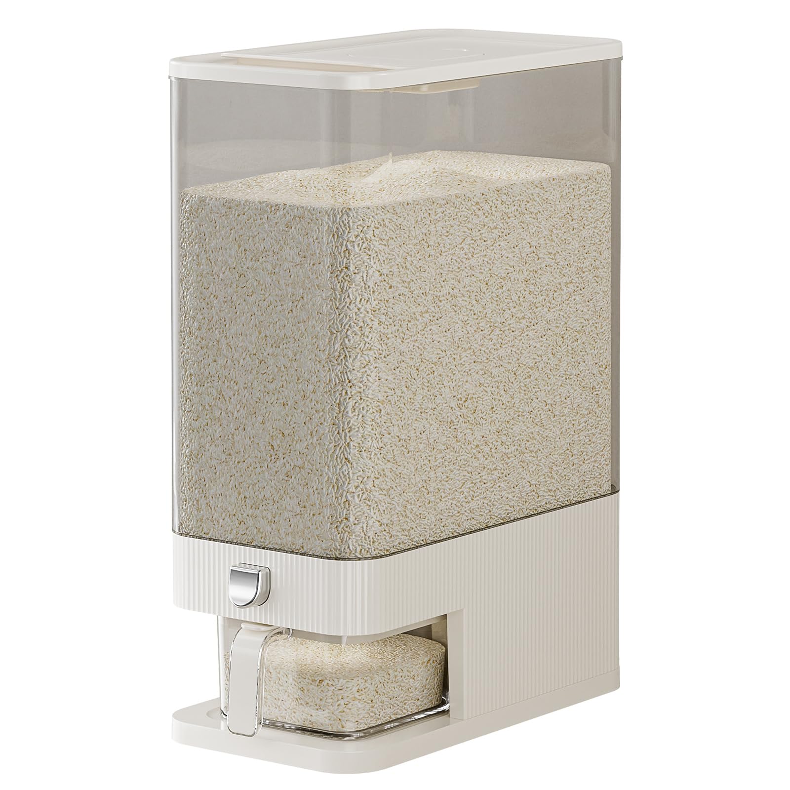 GUDEMAY Rice Dispenser with Measuring Cup and Fresh