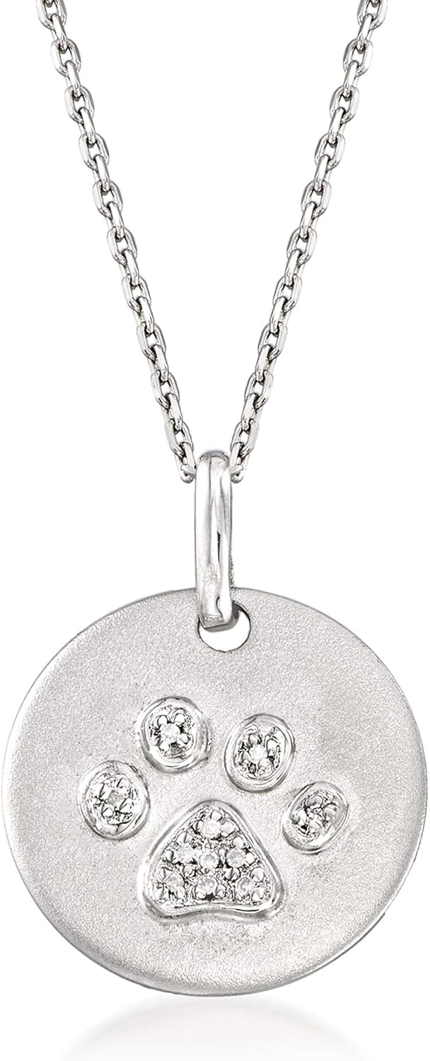diamond paw pendant